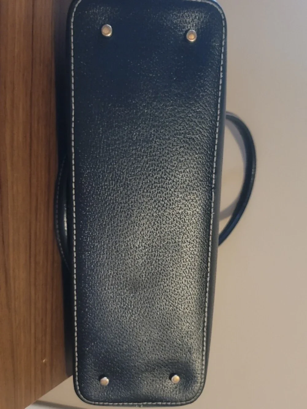 KATE SPADE  Cream and Black Dome Satchel with Dual Handles